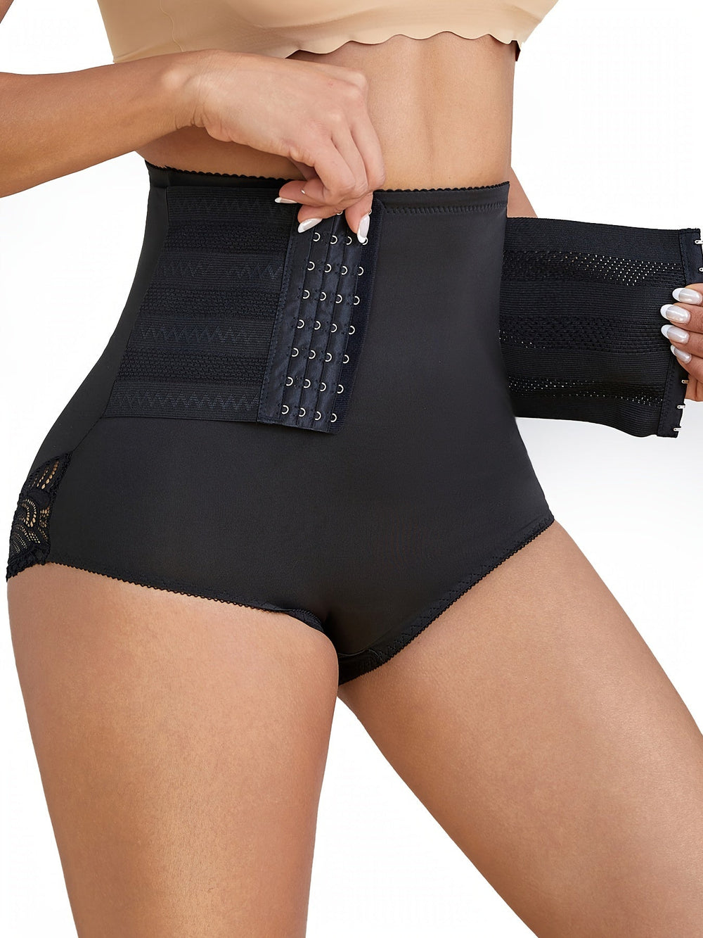 Women's Classic High Waist Hook Closure Shapewear Brief