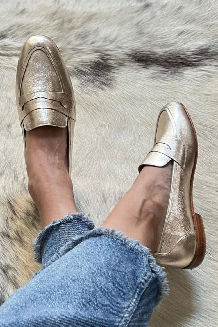 Men's Stylish Leather Shiny Loafers