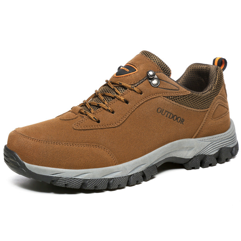 Men's Casual Leather Lace-Up Orthopaedic Hiking Shoes