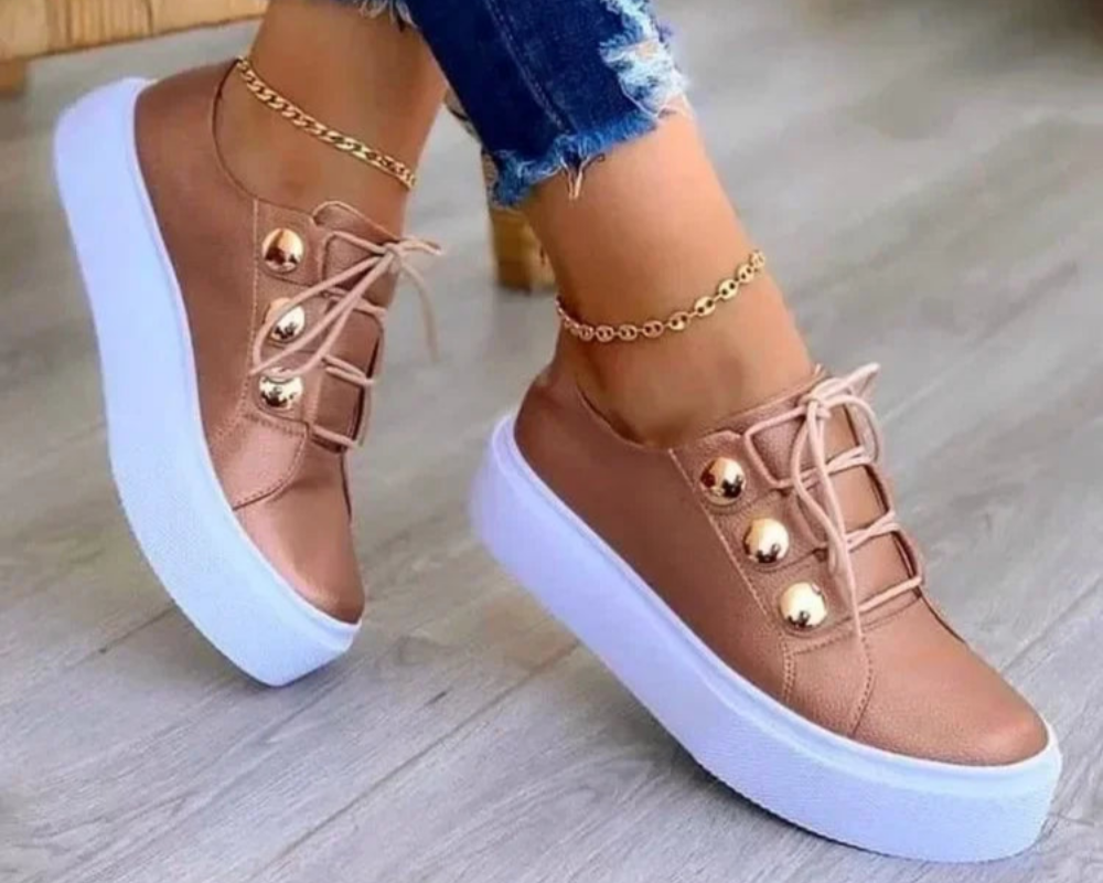 Women's Stylish Orthopedic Platform Leather Sneakers