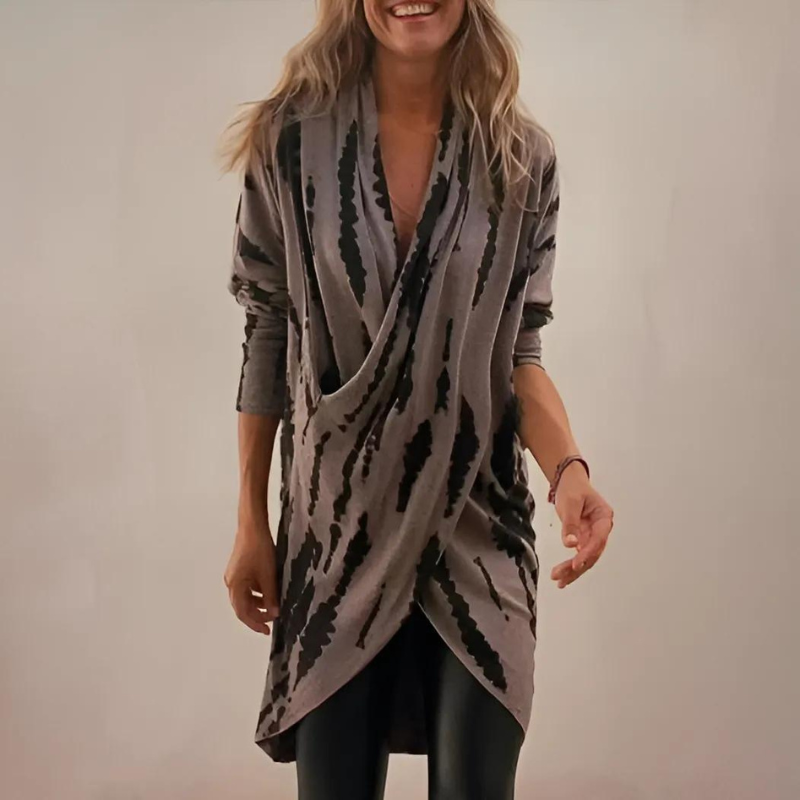 Women's Casual V-Neck Loose Fit Tunic Top