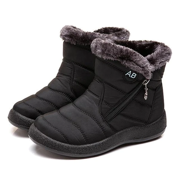 Women's Casual Padded Leather Side Zip Boots