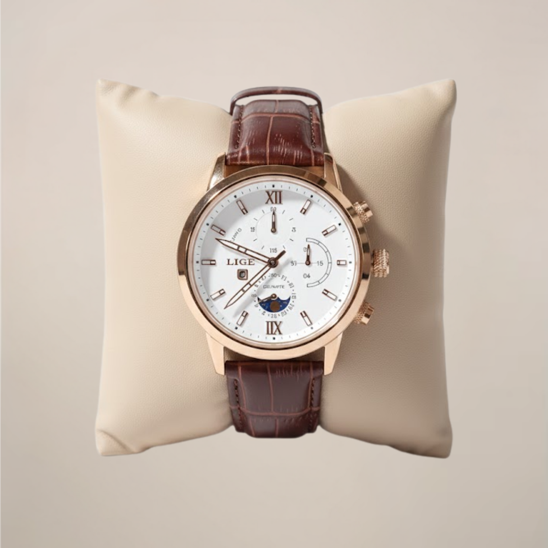 Men's Classic Glow-In-The-Dial Dress Watch 43mm
