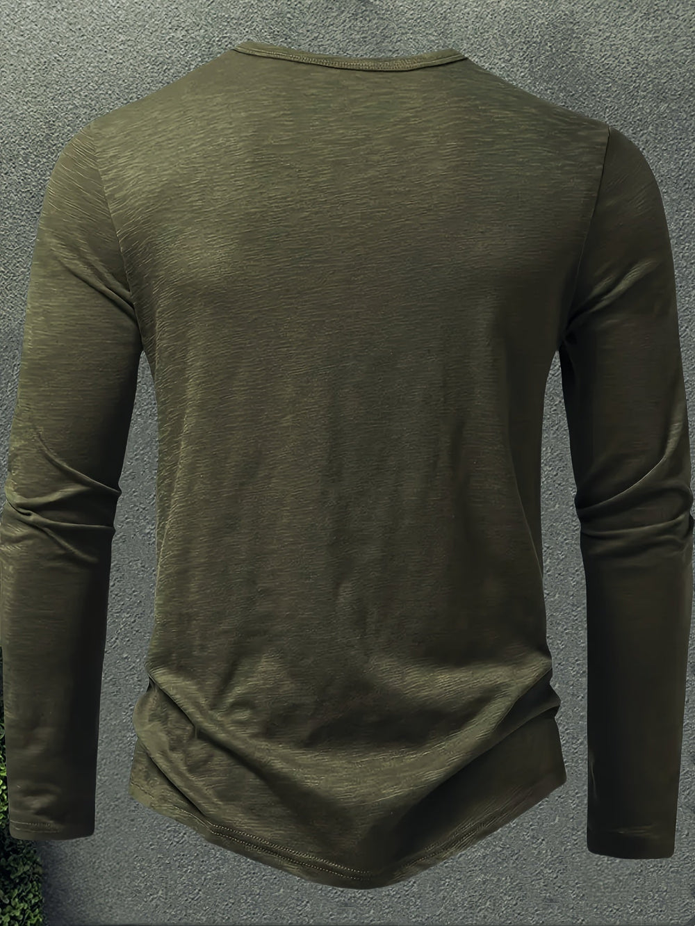 Men's Classic Cotton Button-Placket Henley Shirt