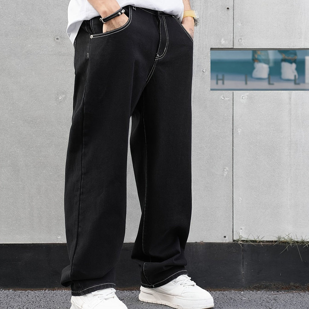 Men's Casual Relaxed-Fit Cotton Trousers