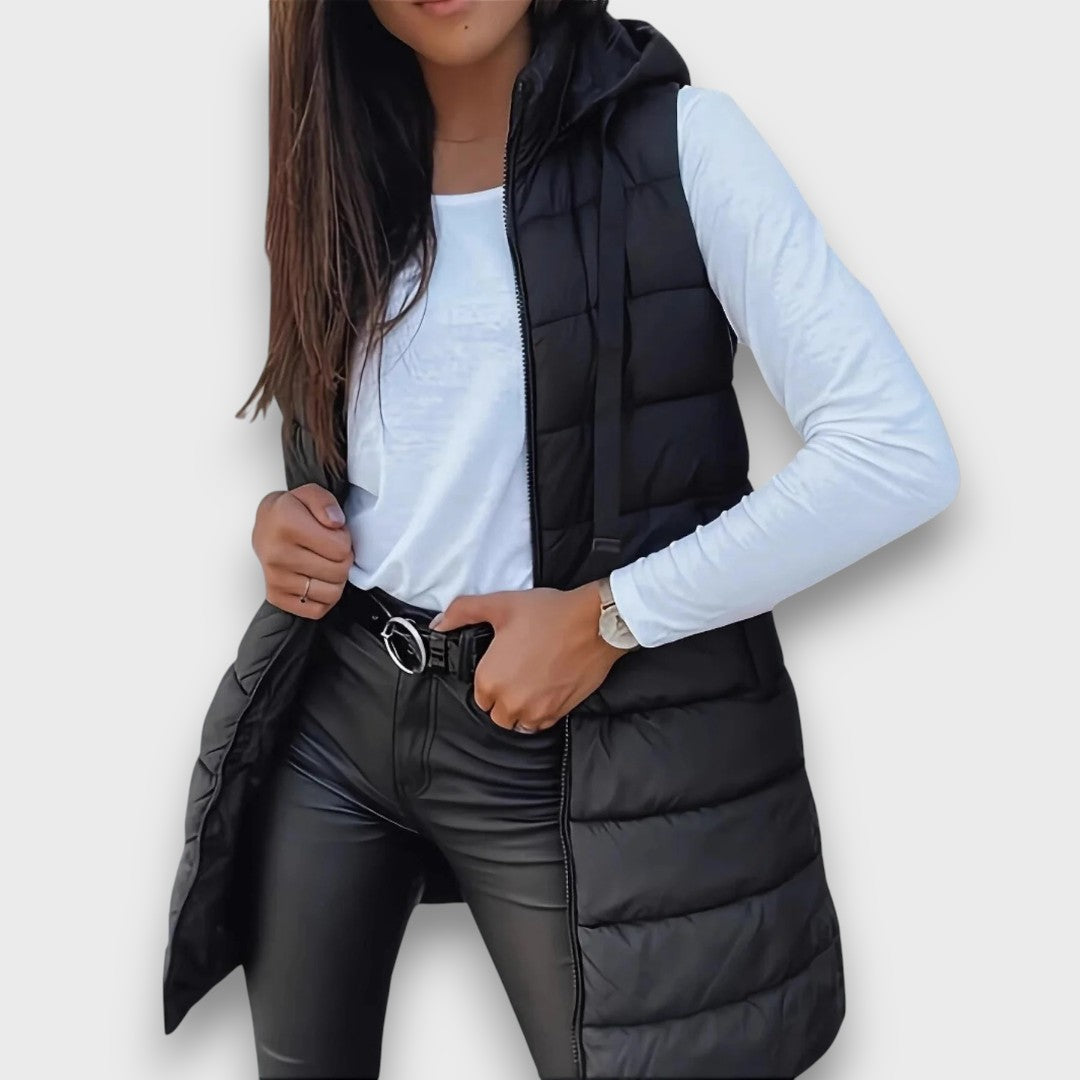 Men's Casual Quilted Hooded Puffer Vest