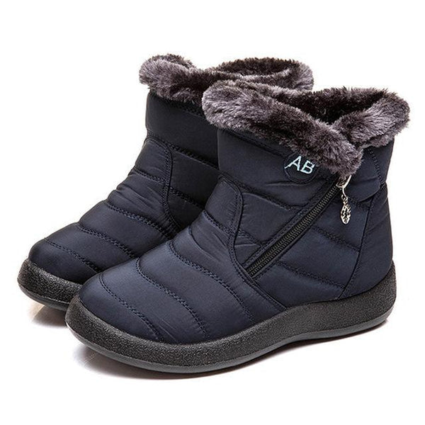 Women's Casual Padded Leather Side Zip Boots