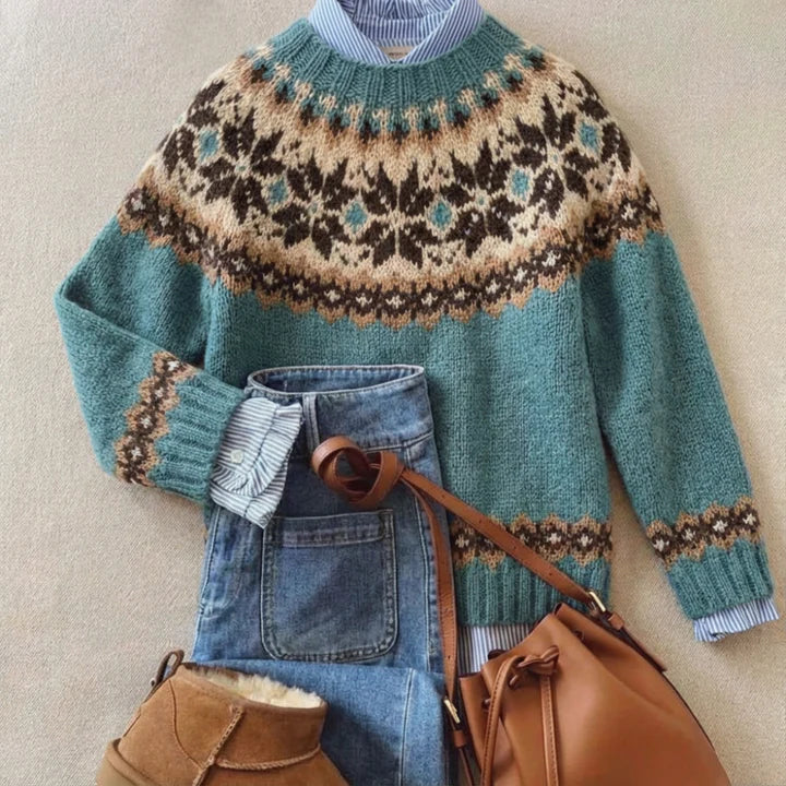 Women's Vintage Wool Blend Knit Sweater