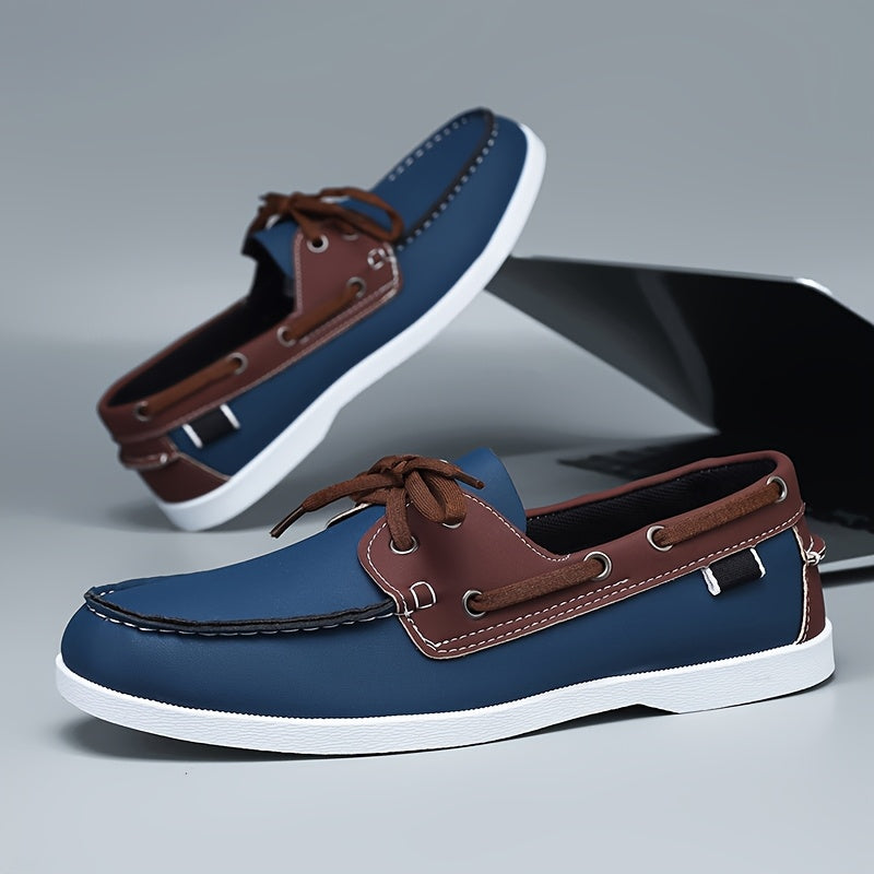 Men's Classic Leather Comfort Boat Shoes