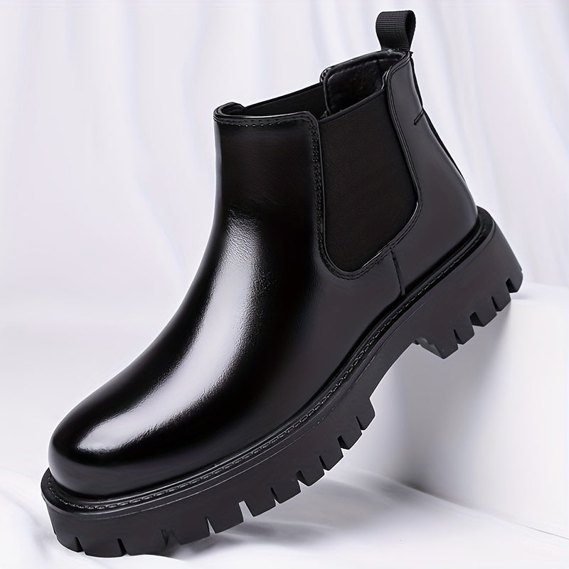 Men's Rugged Leather Sole Chelsea Boots