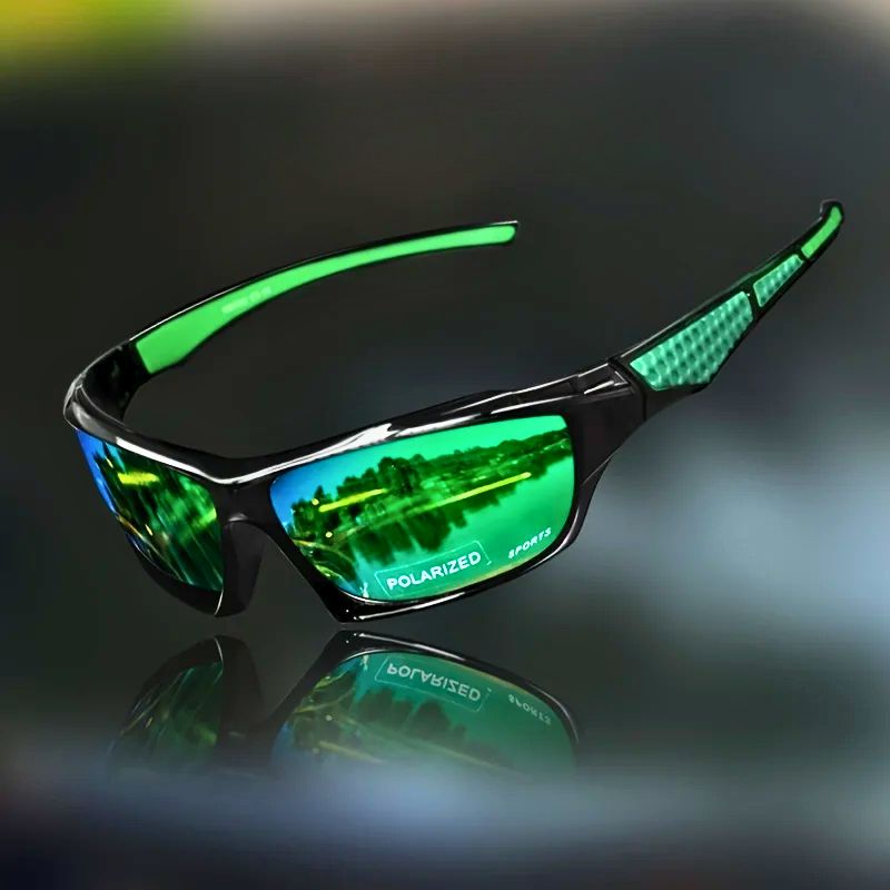 Unisex Sporty Polarized Shield Sunglasses