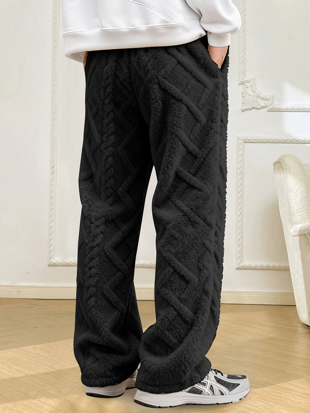Men's Casual Textured Cotton Comfort Pants