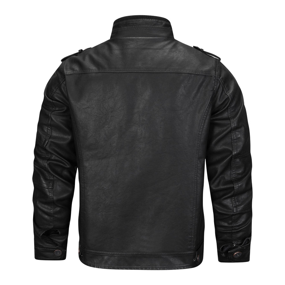 Men's Classic Faux Leather Motorcycle Jacket