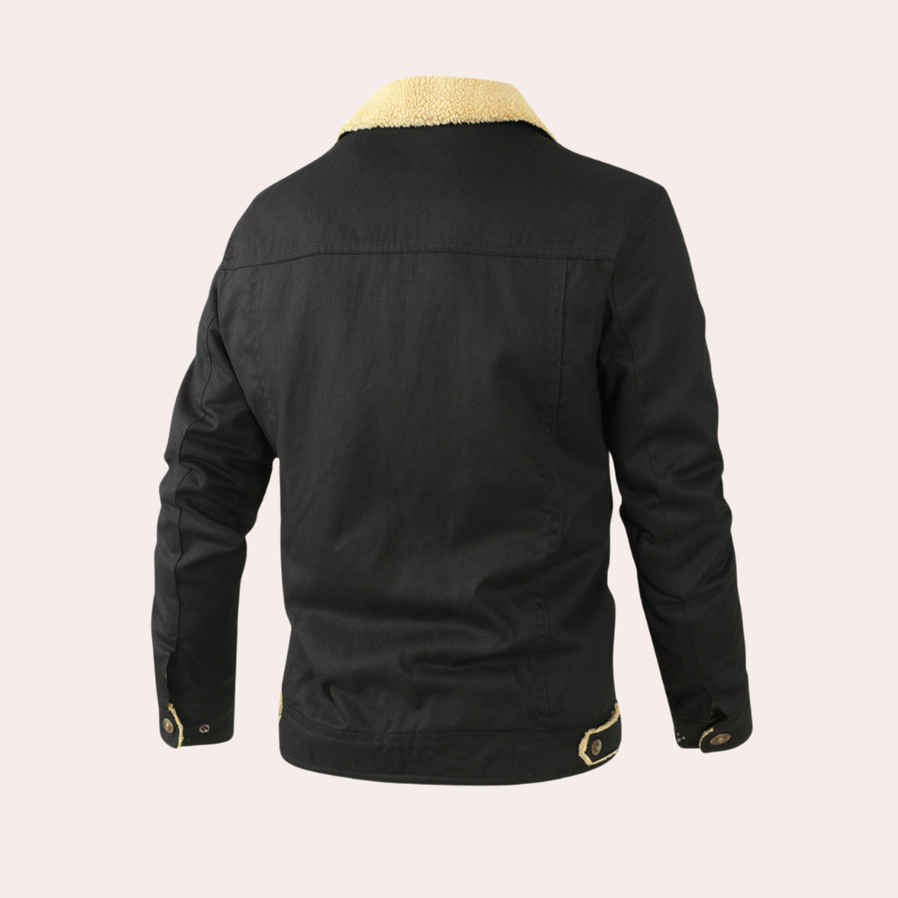 Men's Casual Padded Sherpa-Lined Winter Jacket