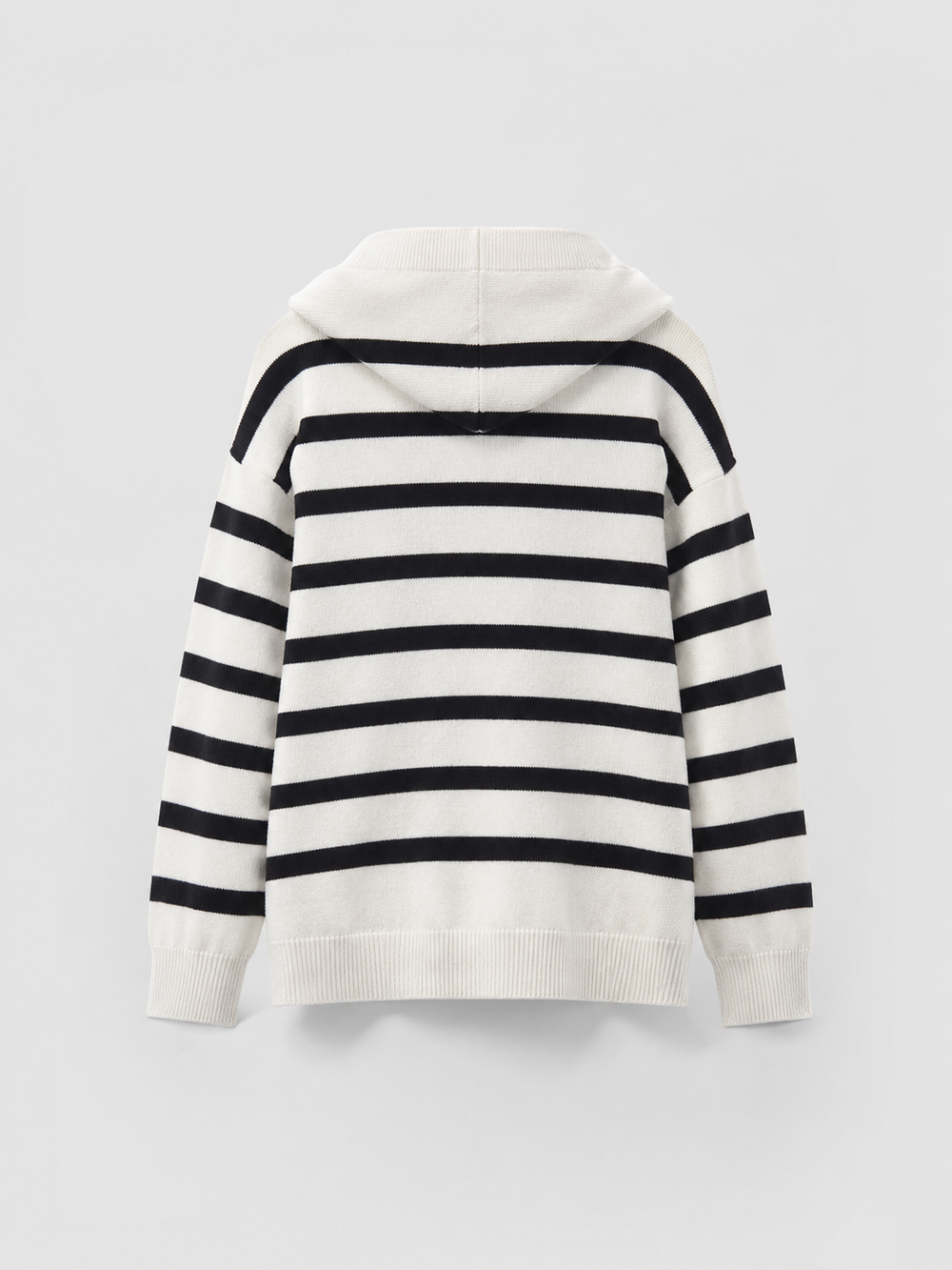 Women's Casual Striped Knit Quarter Zip Pullover