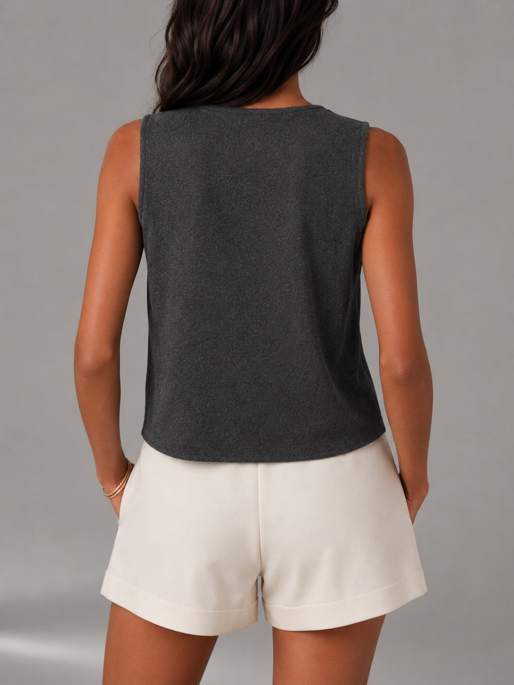 Women's Casual Knit Button-Front Vest