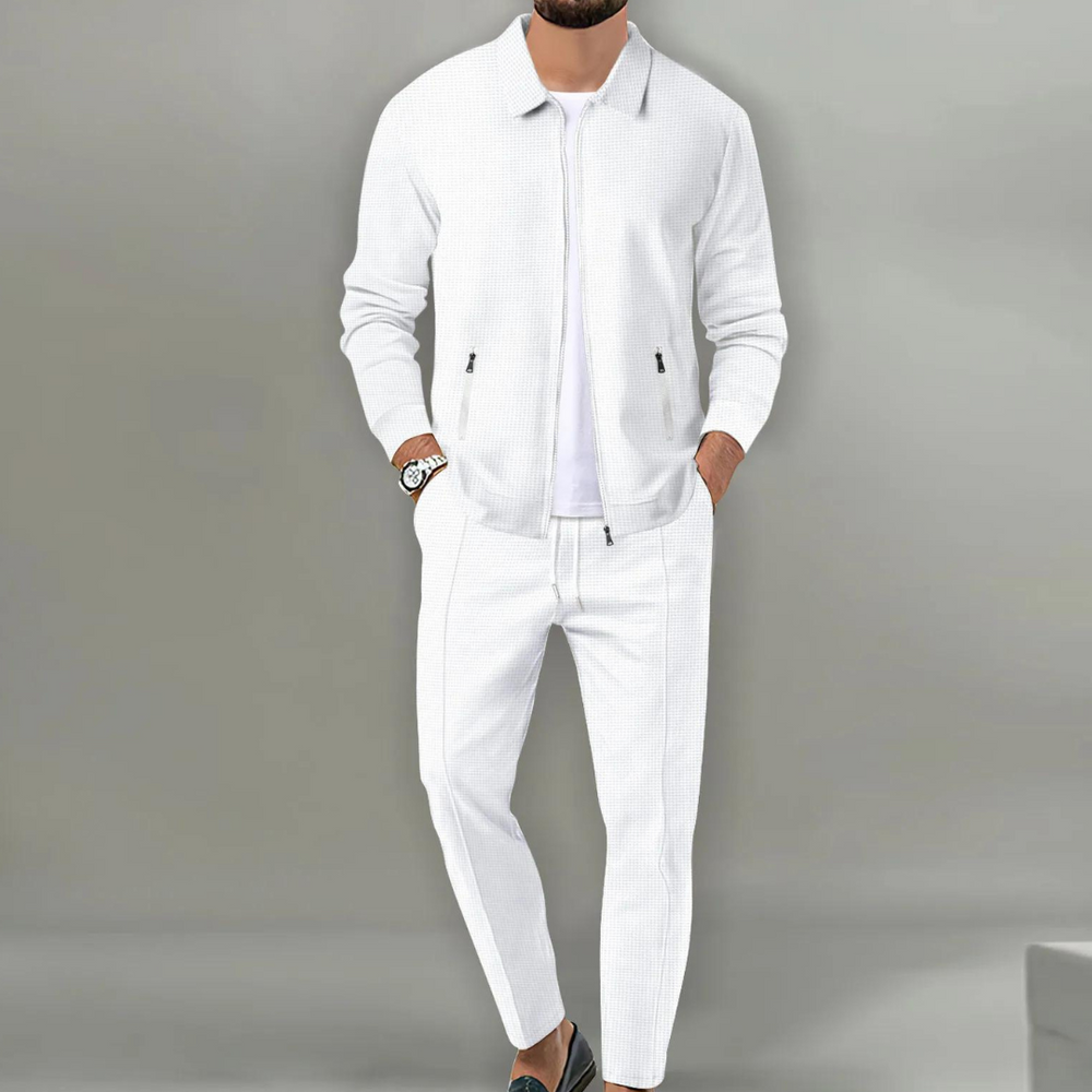 Men's Classic Knit Wool Cardigan Set