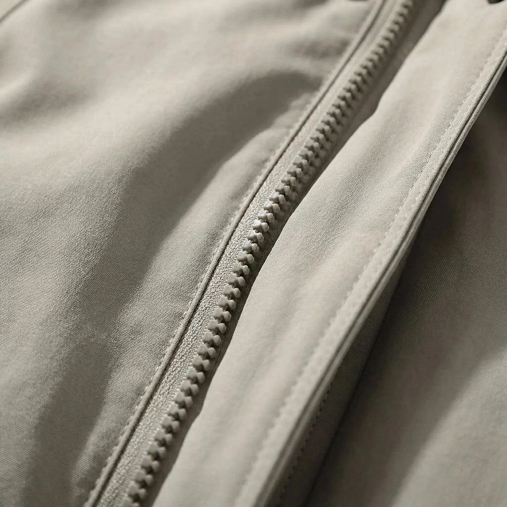Men's Warm Insulated Hooded Parka Jacket with Zip-Up Closure
