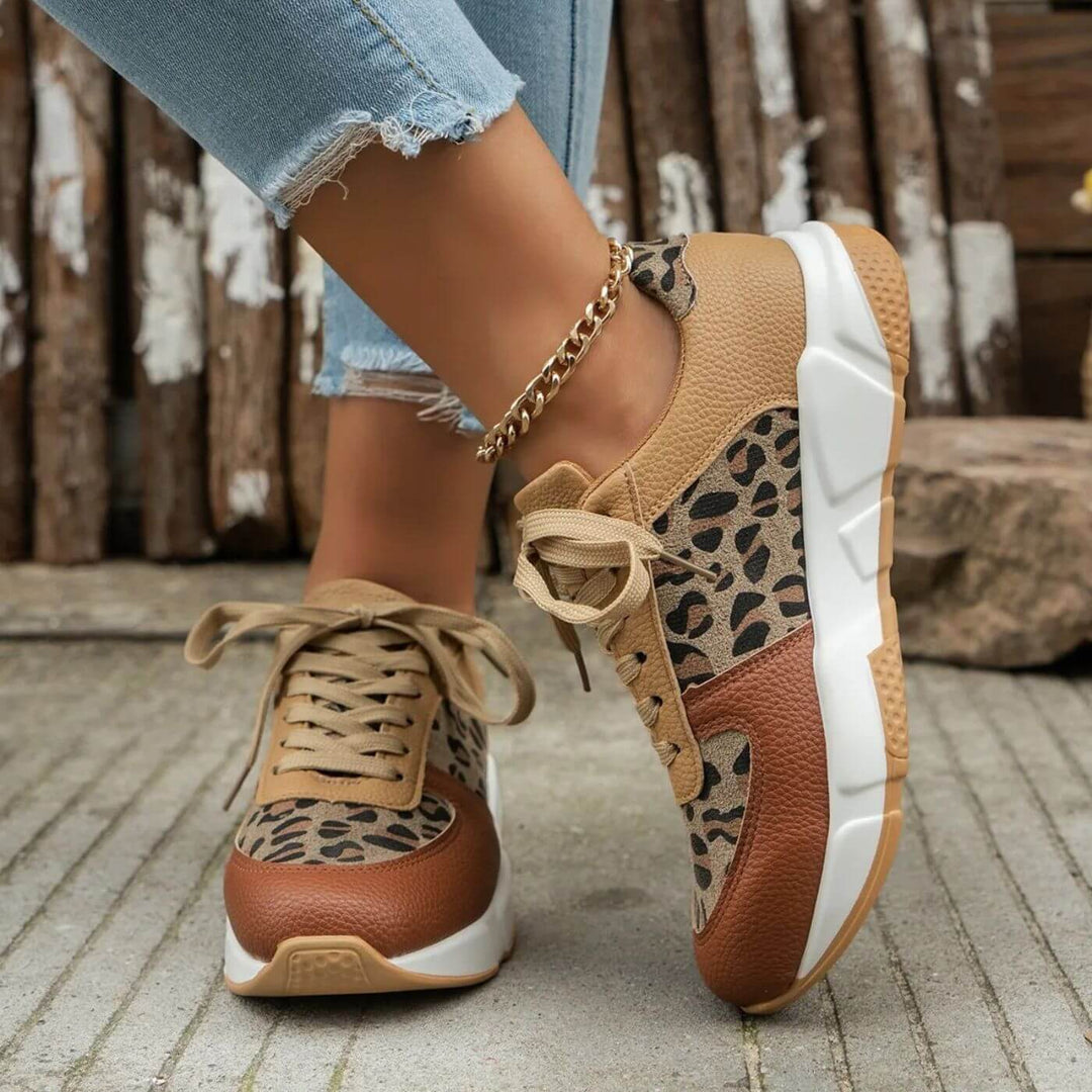 Unisex Casual Panther Patterned Sneakers