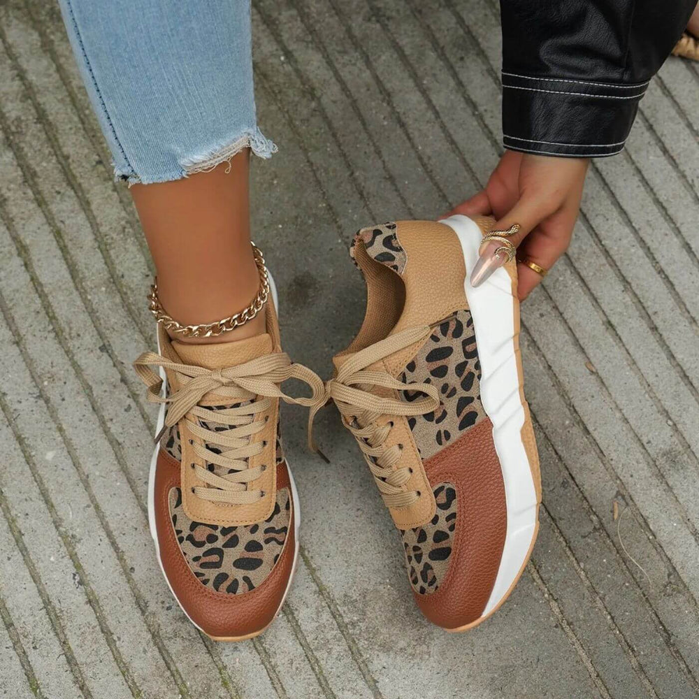 Unisex Casual Panther Patterned Sneakers