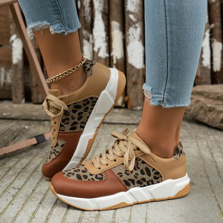 Unisex Casual Panther Patterned Sneakers