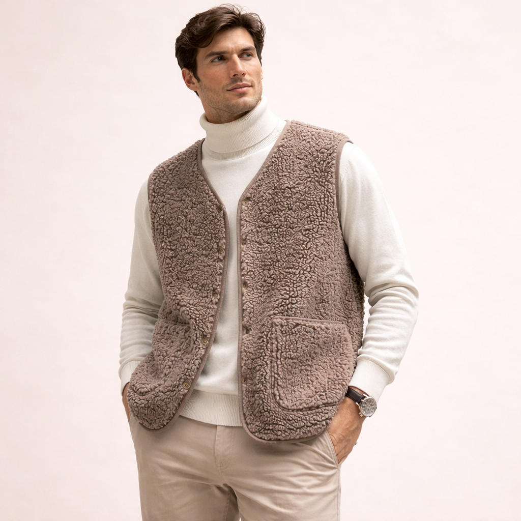 Men's Lightweight Lambswool Warm Vest