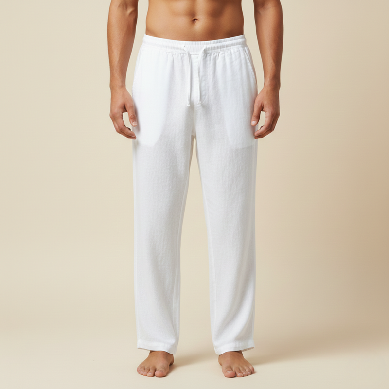 Men's Lightweight Casual Cotton Summer Trousers
