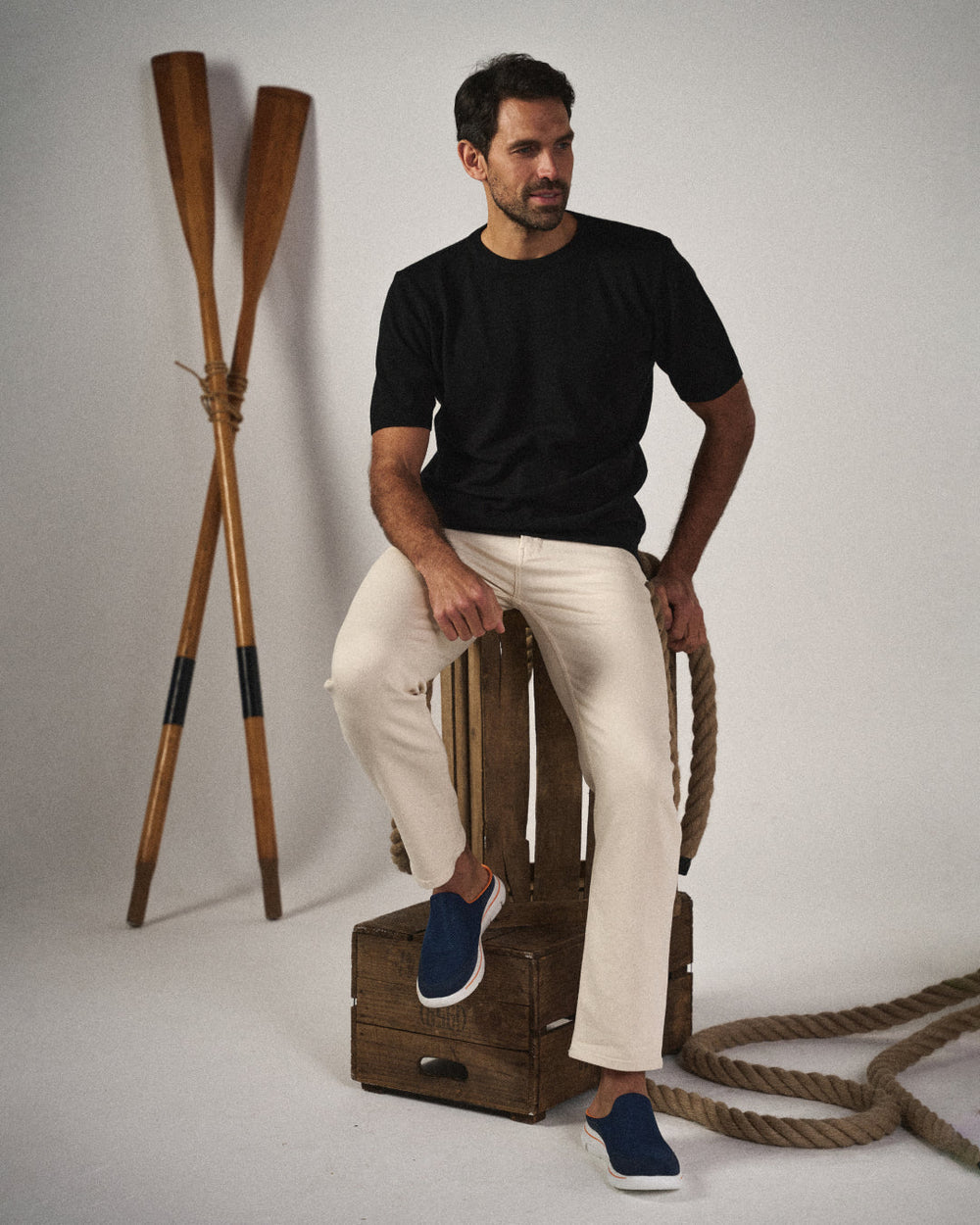 Men's Casual Slip-On Leather Mules Closed Toe