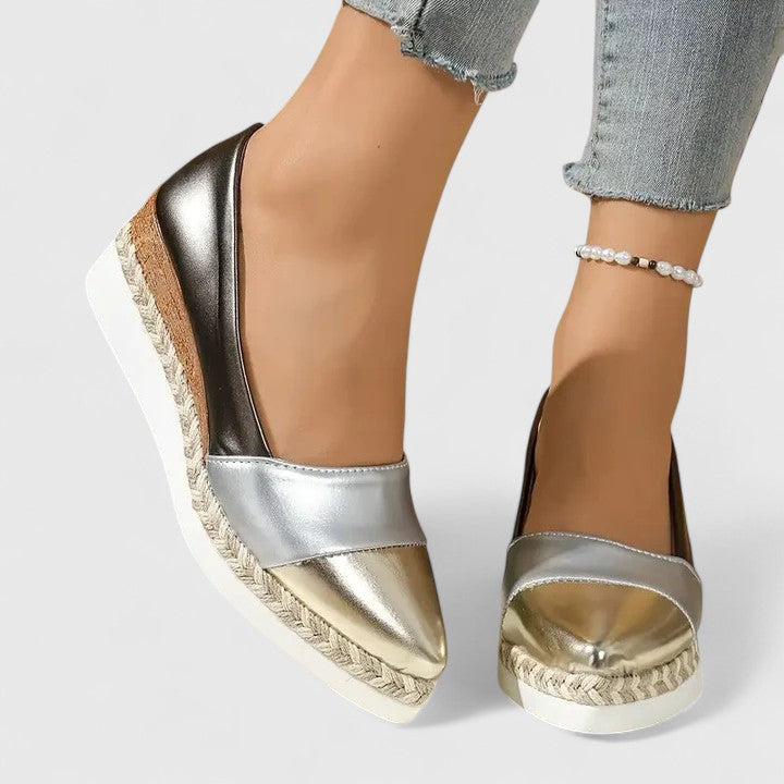 Women's Casual Canvas Platform Espadrille Flats