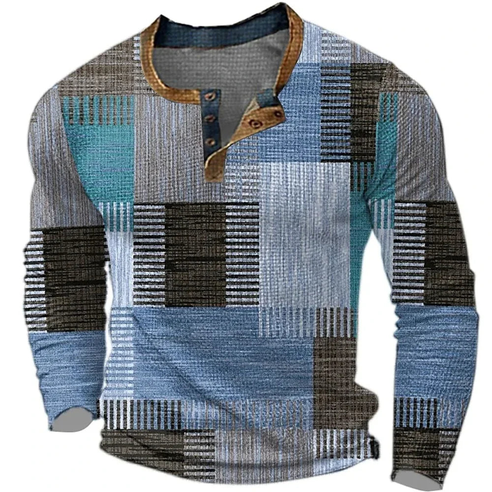 Men's Casual Cotton Long Sleeve T-Shirt
