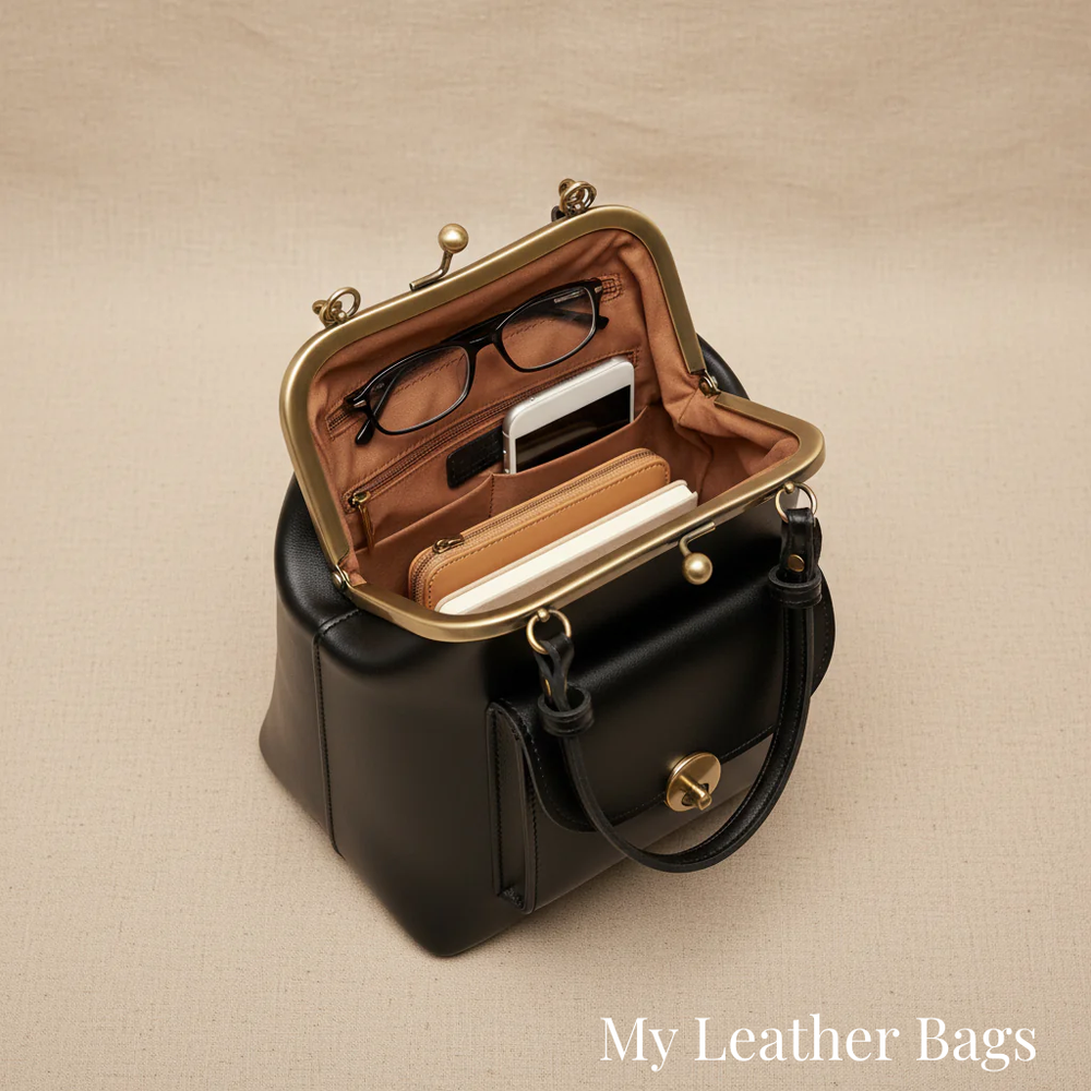Women's Elegant Vintage Leather Tote Bag