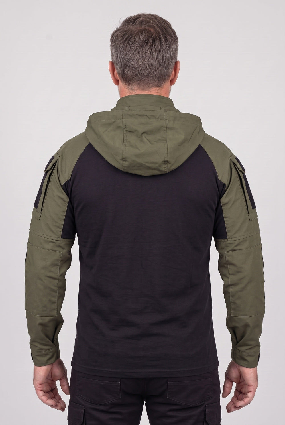 Men's Casual Hooded Tactical Quarter-Zip Jacket