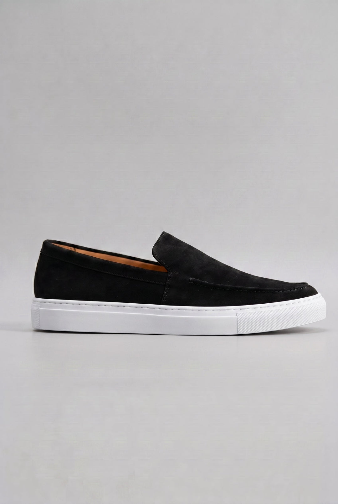 Men's Casual Leather Slip-On Loafers with Chunky Platform Sole