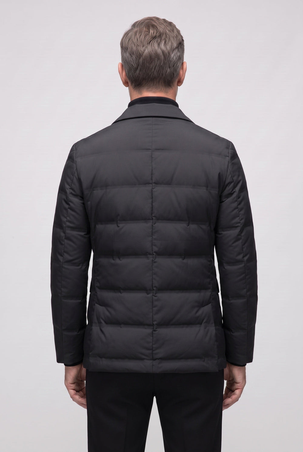 Men's Classic Quilted Two-Button Jacket with Flap Pockets