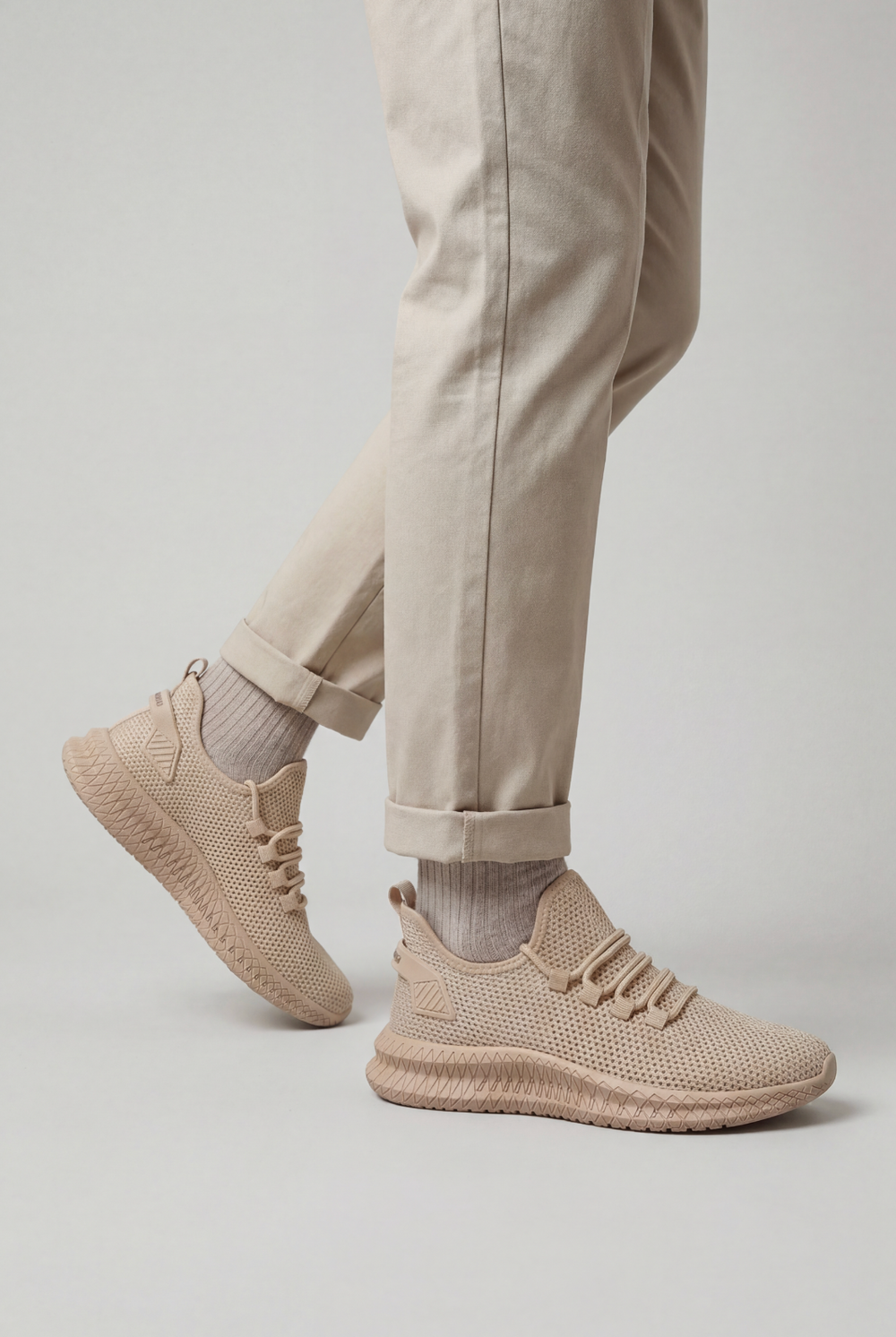 Men's Casual Breathable Mesh Sneakers with Webbing Eyelets