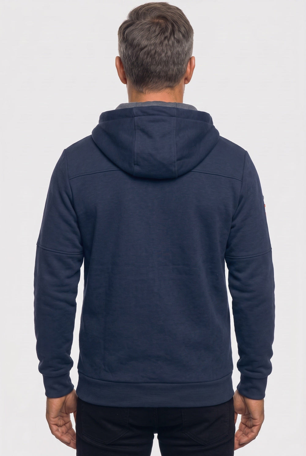 Men's Casual Cotton Zip-Up Hoodie with Multiple Zipped Pockets