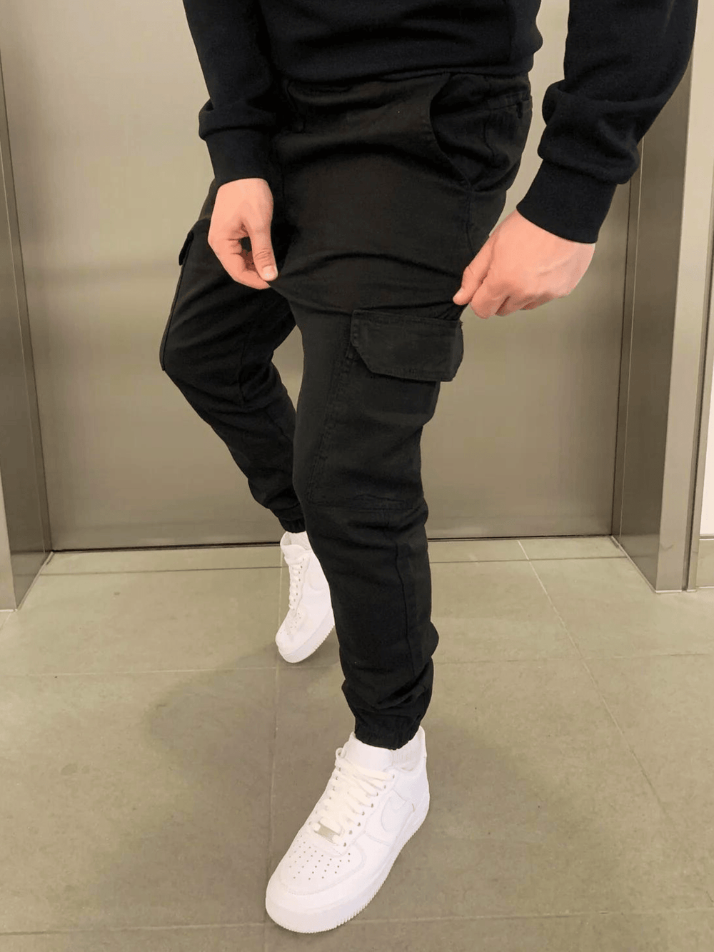 Men's Casual Drawstring Cotton Cargo Pants