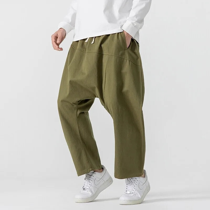 Men's Stylish Drop Crotch Cotton Pants