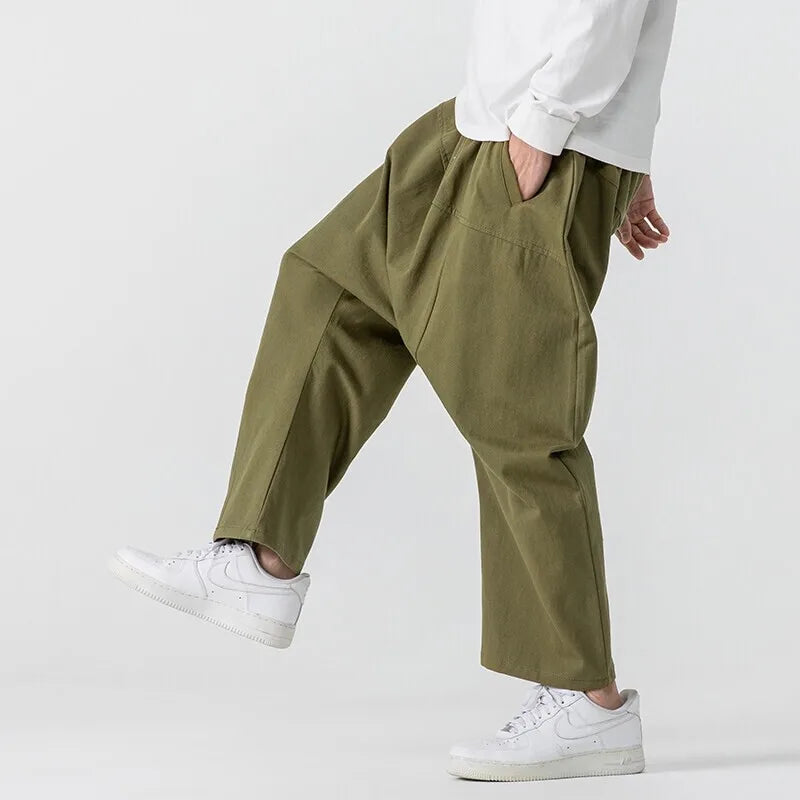 Men's Stylish Drop Crotch Cotton Pants