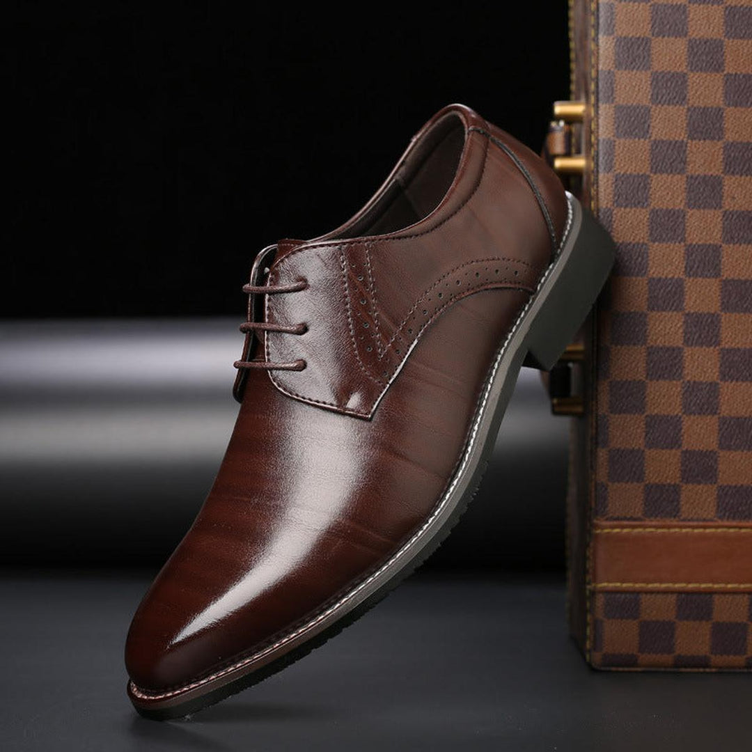 Men's Classic Leather Lace-Up Dress Shoes