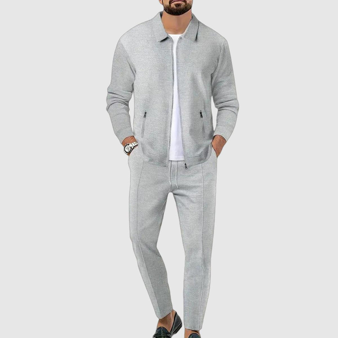 Men's Lightweight Zip-Up Jacket and Jogging Pants Sports Set