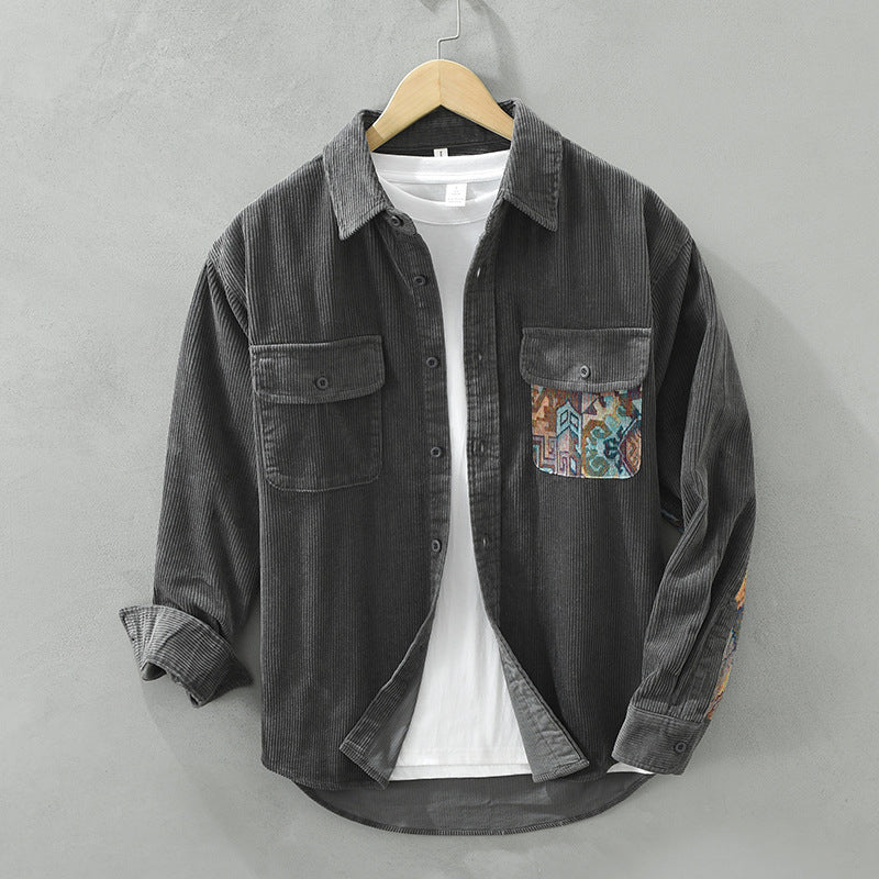 Men's Classic Corduroy Long Sleeve Shirt