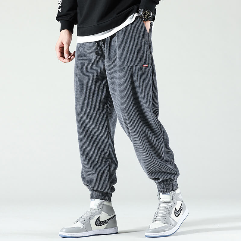 Men's Casual Corduroy Relaxed Fit Trousers