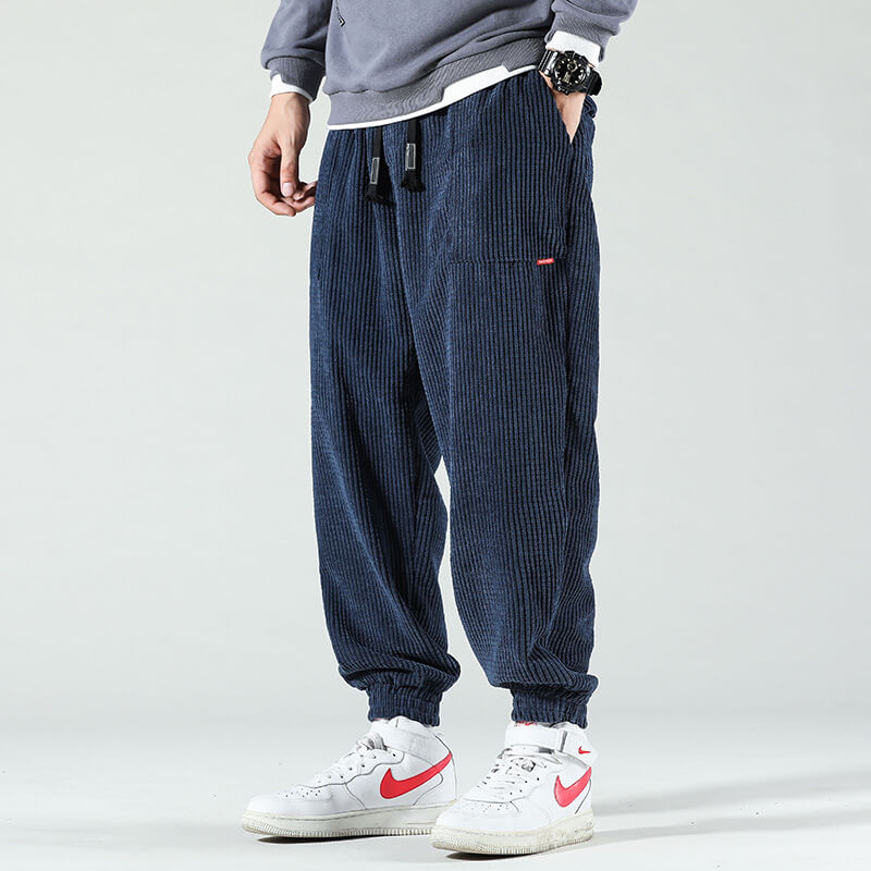 Men's Casual Corduroy Relaxed Fit Trousers