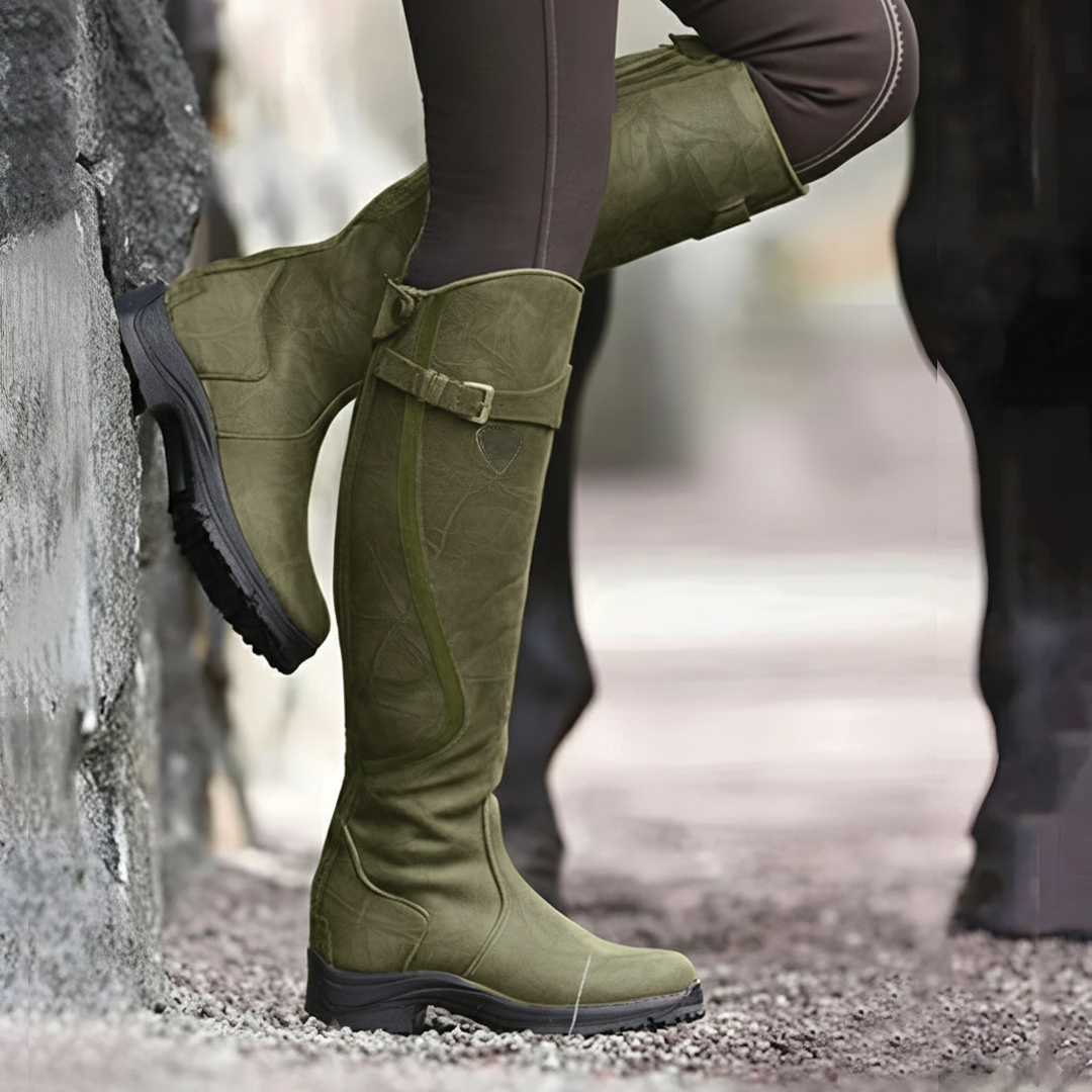 Women's Stylish Waterproof Leather Boots