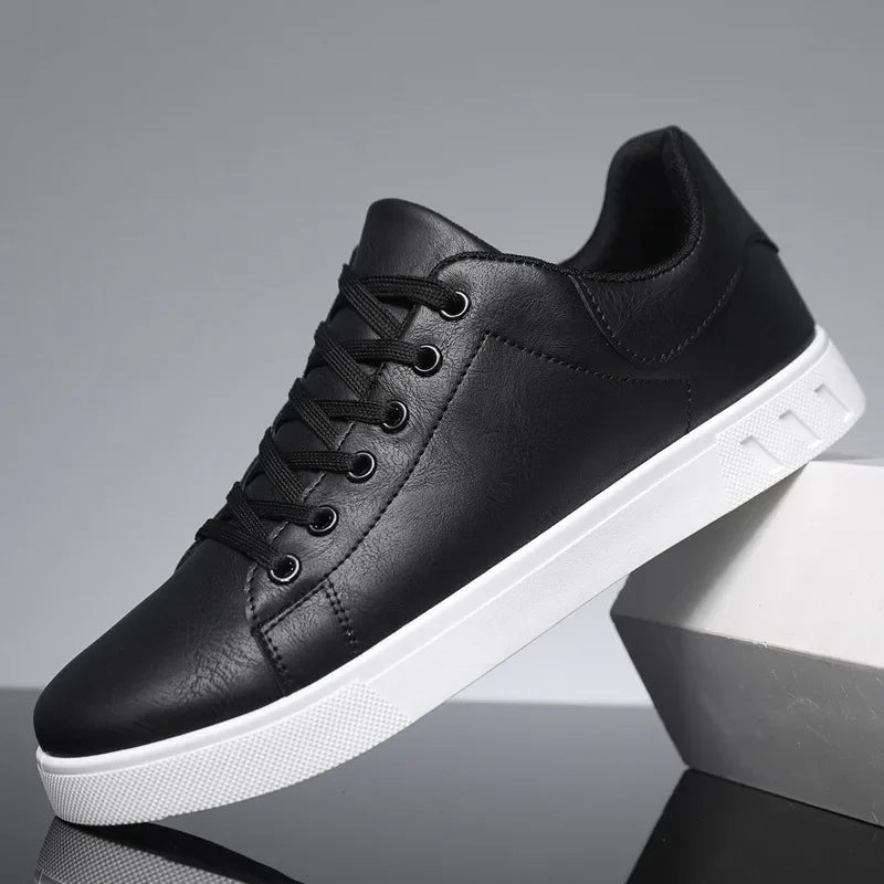 Men's Casual Streamlined Leather Lace-Up Shoes