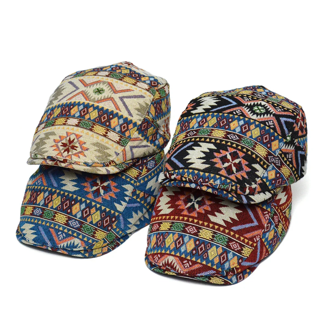 Unisex Vintage Cotton Aztec Pattern Cap