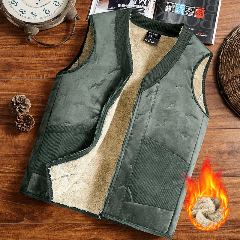 Men's Cozy Sleeveless Quilted Zipper Vest