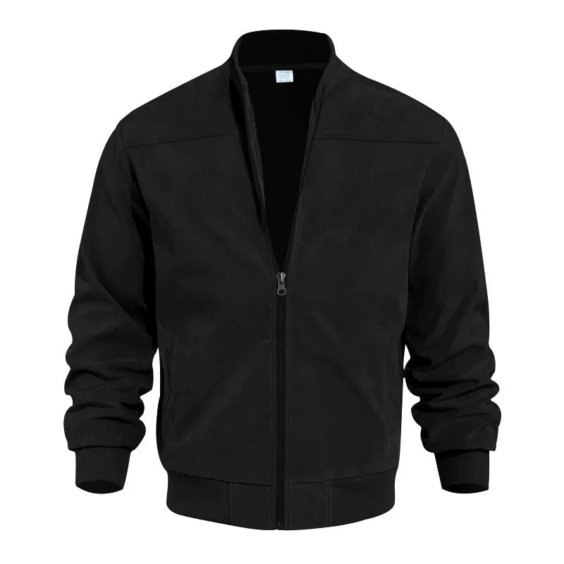 Men's Classic Suede Bomber Jacket