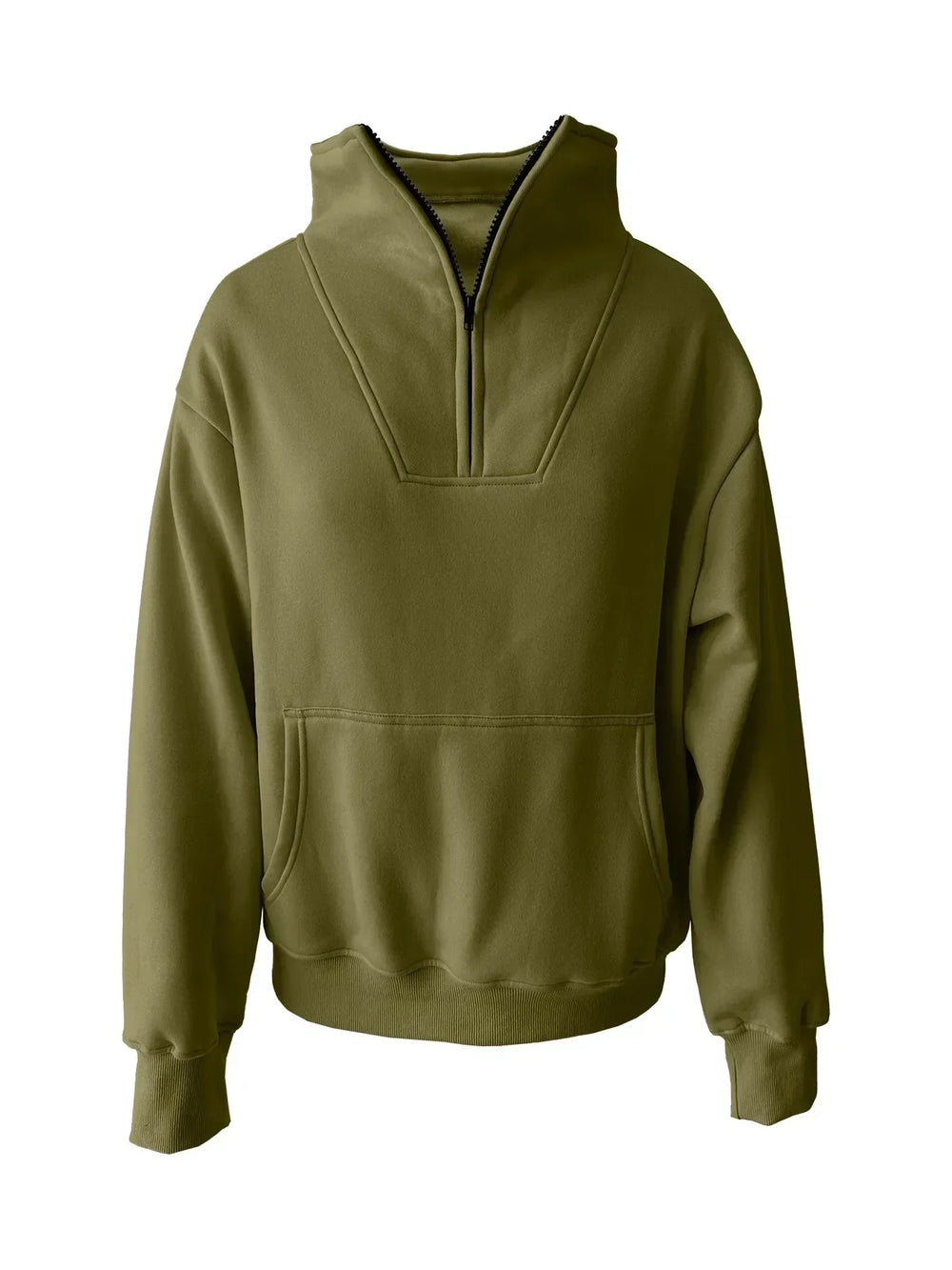 Men's Casual Fleece Quarter-Zip Pullover Sweatshirt